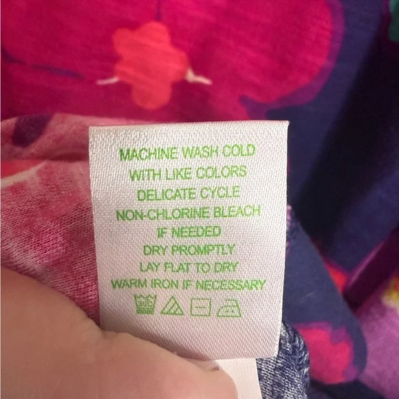 Lilly Pulitzer Caila T-Shirt Dress in the vibrant "Garden Games" floral print - Picture 9 of 11